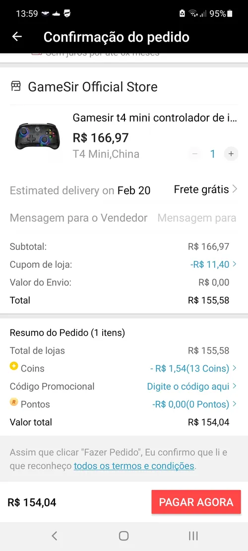 Imagem na descrição da promoção