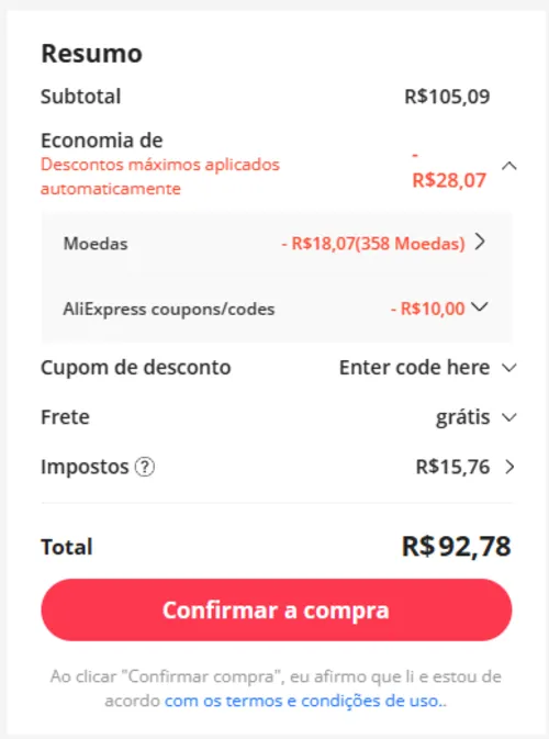 Imagem na descrição da promoção