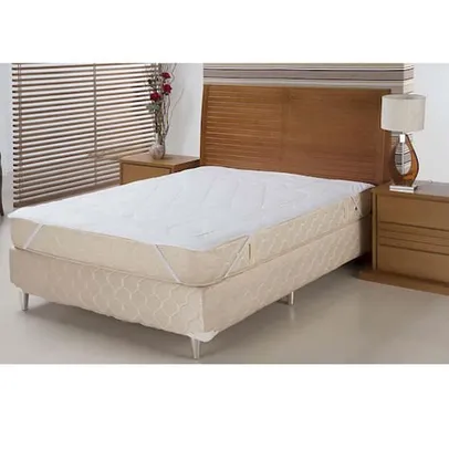 Protetor para Colchão Queen Size Plumasul Soft Touch em Matalessê com Elástico Regulável - Branco