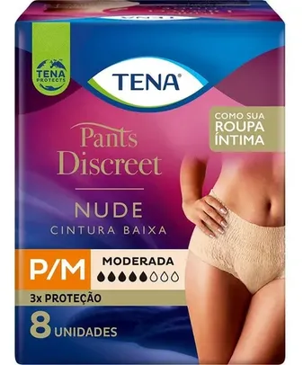 Calcinha Descartavel Tena Pants Discreet Nude P/m 8 Un