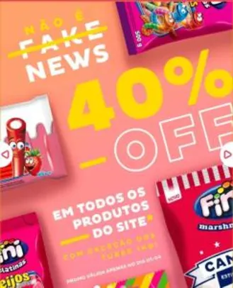 40% OFF em todo site da Fini Store