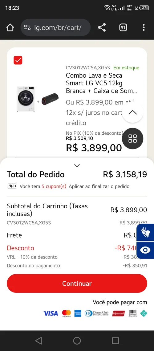 Imagem na descrição da promoção