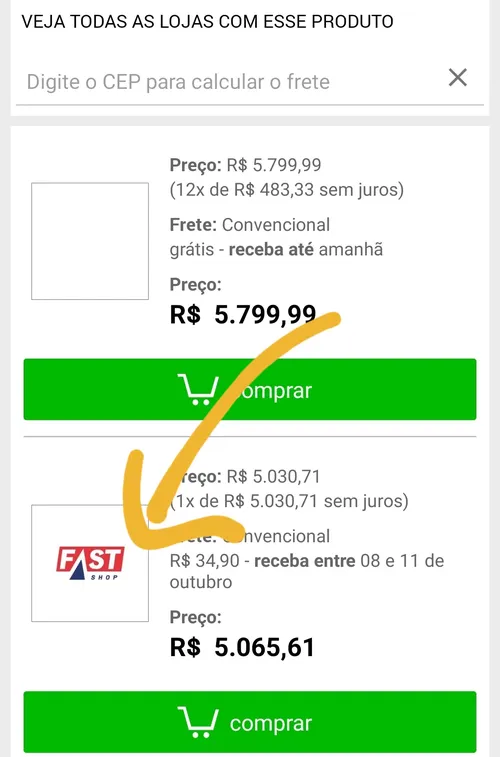 Imagem na descrição da promoção