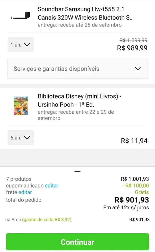 Imagem na descrição da promoção