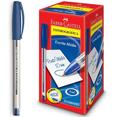 [CX C/ 50] Caneta Esferográfica Trilux Faber-Castell Azul | R$35