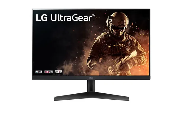 Monitor Gamer LG UltraGear  Tela IPS de 24”, Full HD (1920 x 1080), 144Hz, 1ms (GtG), HDMI, DisplayPort, HDR10, AMD FreeSync, Dynamic Action Sync 