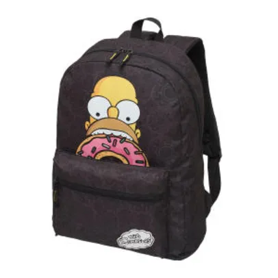 Mochila Escolar Pacific Donuts Os Simpsons 7403604 Preta R$64