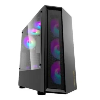 Gabinete Gamer Aigo DarkFlash Melody Preto Lateral Acrilico | R$159