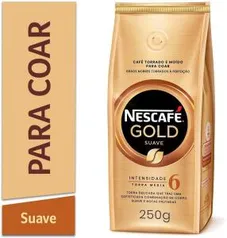 Café Torrado e Moído, Nescafé, Gold Suave, 250g R$9