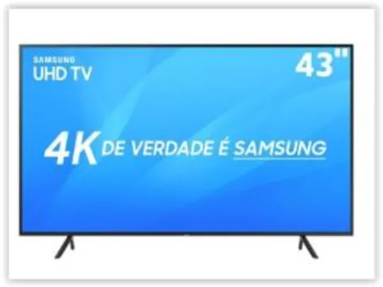 Smart TV LED 43" UHD 4K Samsung 43NU7100 com HDR Premium, Wi-Fi, Processador Quad-core por R$ 1899