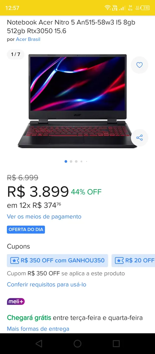 Imagem na descrição da promoção