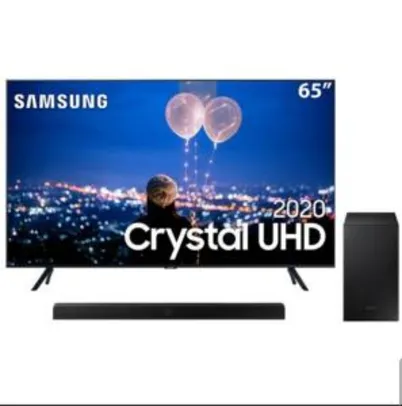 Saindo por R$ 4699: Smart TV LED 65" UHD 4K Samsung 65TU8000 + Soundbar Samsung HW-T555 | R$4699 | Pelando