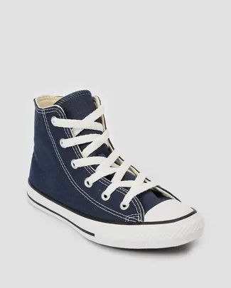 Tênis juvenil Chuck Taylor cano alto tecido azul | Converse All Star (infantil) 