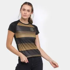 Camisa Corinthians Silverstone Edição Limitada Feminina - Preto e Dourado R$50