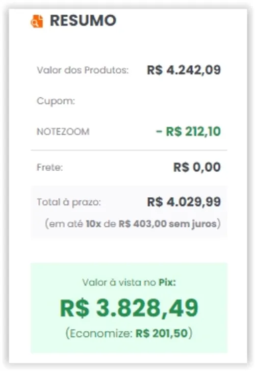 Imagen na descrição da promoção