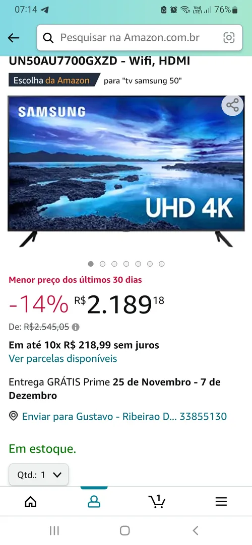 Imagem na descrição da promoção