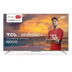 Smart TV TCL LED Ultra HD 4K 55” Android TV com Google Assistant - 55P715 | R$2599