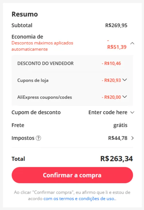 Imagem na descrição da promoção