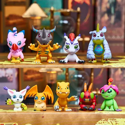 (Taxa Inclusa) Kit com 9pcs de estatueta Digimon 