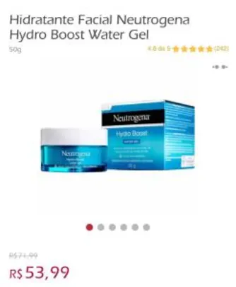 Saindo por R$ 53,99: Hidratante Facial Neutrogena Hydro Boost Water Gel R$54 | Pelando