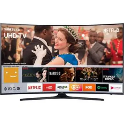 Smart TV LED Curva 49" Samsung 49MU6300 UHD 4k com Conversor Digital 3 HDMI 2 USB - R$ 2580