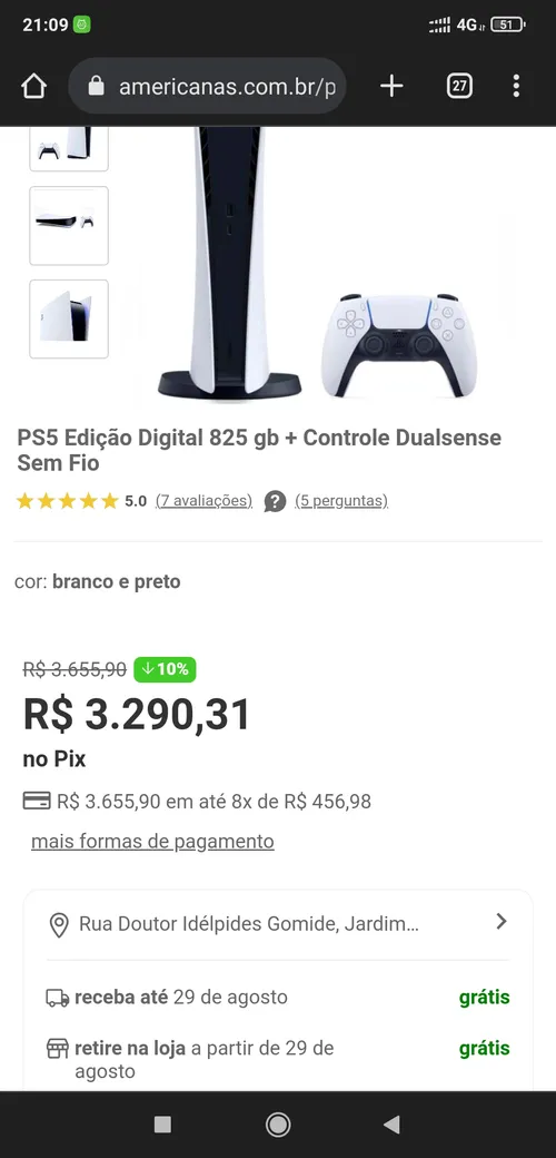 Imagem na descrição da promoção