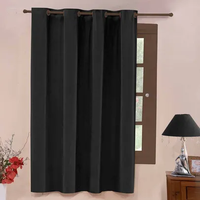 Cortina Blackout Corta Luz PVC 110cm x 130cm - Preto