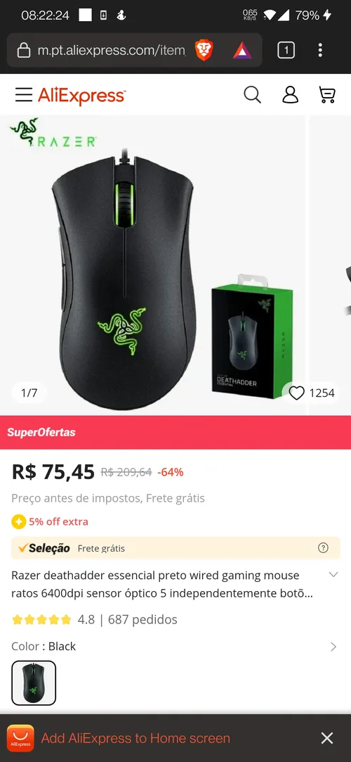 Imagem na descrição da promoção