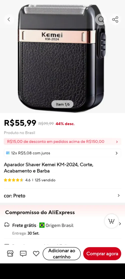 Imagem na descrição da promoção