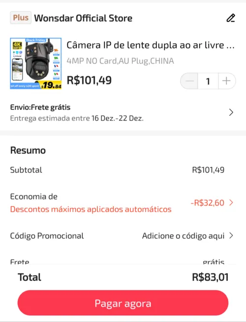 Imagem na descrição da promoção