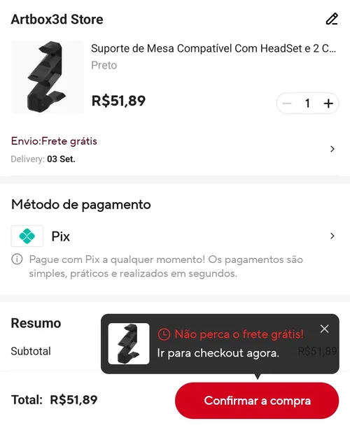 Imagem na descrição da promoção