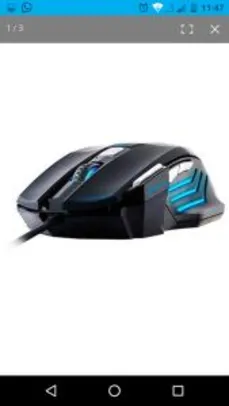 Mouse Gamer Black Hawk Fortrek 3000 Dpi - R$30