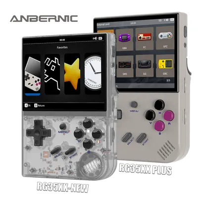 [R$304,01 Moedas + Cupom] ANBERNIC-RG35XX Plus Jogador portátil retro do jogo, RG35XX, RG35XX mais, 64 GB, 5000 + jogos clássicos, Support-HDMI