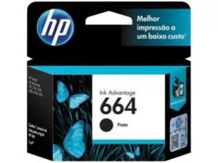 [R$25 de Volta pelo App] Cartucho de Tinta HP Preto 664 - R$49