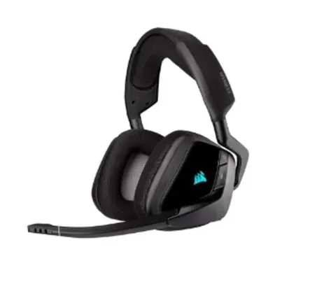 Headset Gamer Sem Fio Corsair Void Elite Wireless, RGB, Surround 7.1, Drivers 50mm, Carbono - CA-9011201-NA