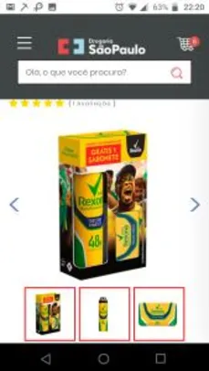(SP) R$7 (6,56) 3 UNID Kit Desodorante Rexona Men Torcedor Fanático 150ml Grátis Sabonete em Barra 84g