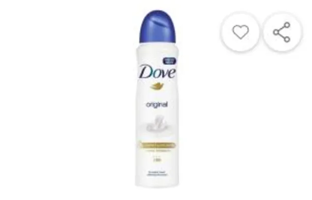 [7 unidades] Desodorante Antitranspirante Aerosol Dove Original 150ml [R$9 Unidade]