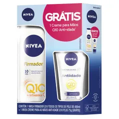 Hidratante Nivea Firmador Q10 Loção 400ml + Creme Para Mãos Nivea Anti-Idade Q10 75g | R$28