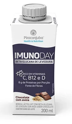 Bebida Láctea Piracanjuba Imunoday Sabor Chocolate com Aveia 200ml ( Min10 + recorrência) | R$1,6