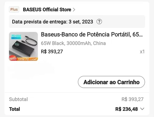 Imagem na descrição da promoção