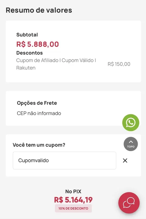 Imagem na descrição da promoção