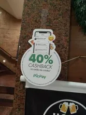 Receba 40% de cashback no Picpay na Parmê.