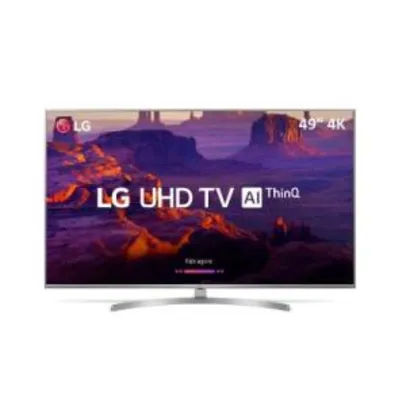 Smart TV LG 49" LED 49UK7500 ULtra HD 4K ThinQ AI, HDR 10, 4 HDMI e 2 USB - R$ 2500