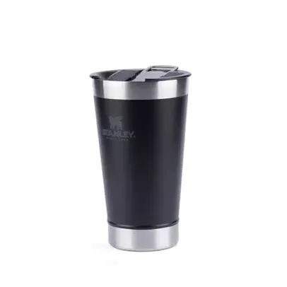 Copo Térmico de Cerveja Stanley com tampa e abridor – Aço Inox e Parede Dupla - 473ML (PRETO)