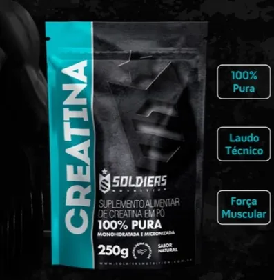 Creatina Monohidratada 250g - 100% Pura Importada - Soldiers Nutrition