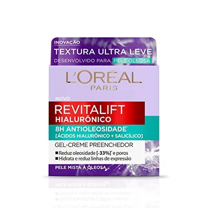 Gel Creme Hidratante L'Oréal Revitalif Hialurônico Antioleosidade 49g