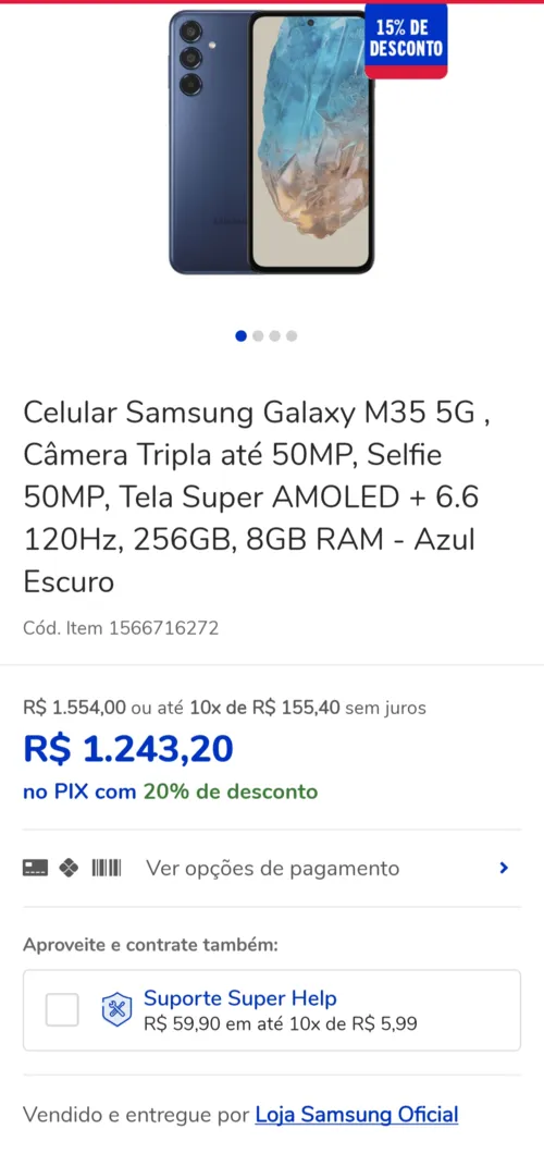 Imagem na descrição da promoção