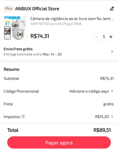 Imagem na descrição da promoção