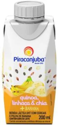 [PRIME] Bebida Láctea Quinoa Linhaça E Chia Sabor Banana Piracanjuba 200Ml | $1,79