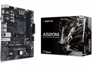 Placa Mãe Biostar A520MH, Chipset A520, AMD AM4, mATX, DDR4